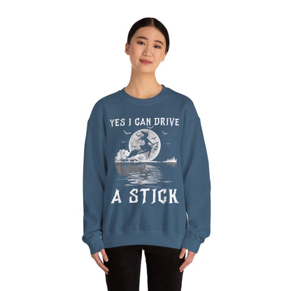 Witch Crewneck Sweatshirt - Yes I Can Drive a Stick