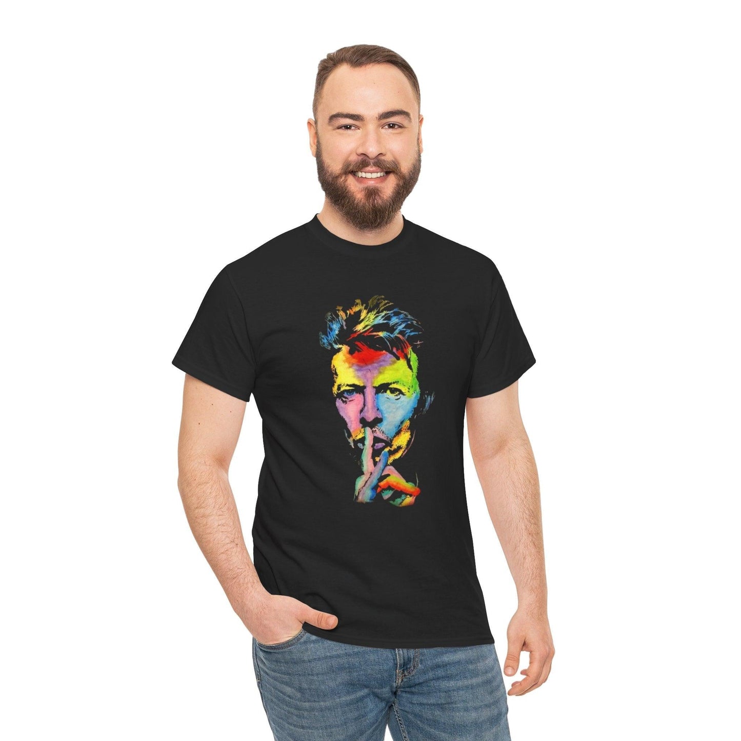 David Bowie Art Unisex Tee, Music Lover Graphic Tee, Rock Band Fan Shirt, Vintage Style T-Shirt, Retro Tee Gift