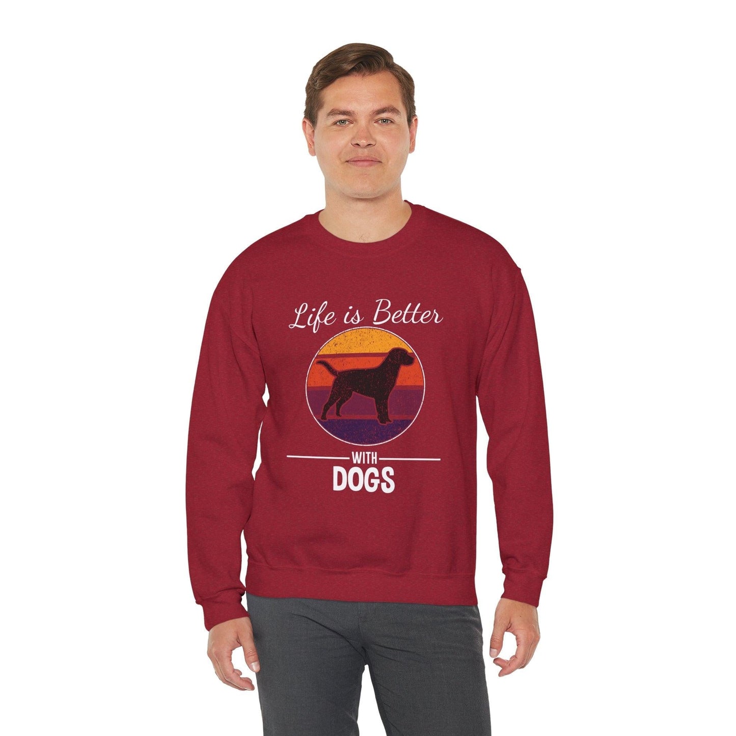 Dog Lover Sweatshirt - Life is Better with Dogs