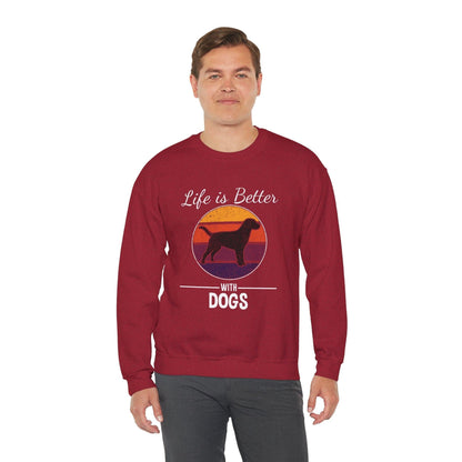 Dog Lover Sweatshirt - Life is Better with Dogs