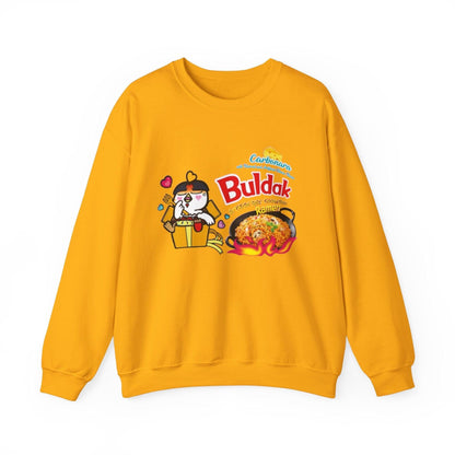 Buldak Ramen Carbonara Sweatshirt, Korean Spicy Noodle Lover Gift, Foodie Apparel, Unisex Crewneck Jumper, Ramen Noodle Fan Shirt