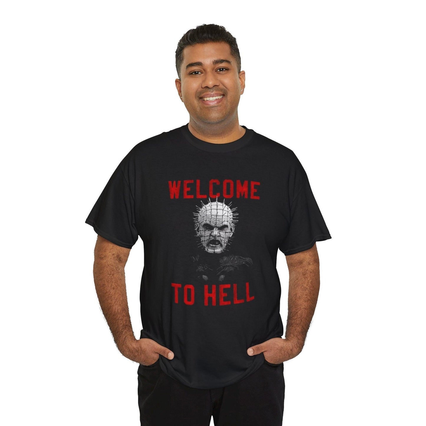 Pinhead Welcome to Hell T-Shirt, Horror Movie Tee, Gothic Clothing, Horror Fan Gift, Hellraiser Shirt