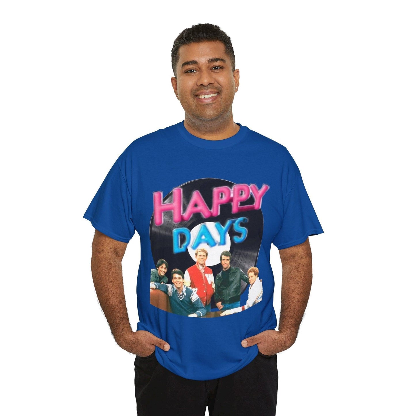 Happy Days T-Shirt, Graphic Tee, Positive Vibes Shirt, Retro Style Top, Vintage Inspired Clothing, Casual Unisex Tee