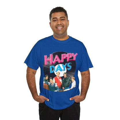 Happy Days T-Shirt, Graphic Tee, Positive Vibes Shirt, Retro Style Top, Vintage Inspired Clothing, Casual Unisex Tee