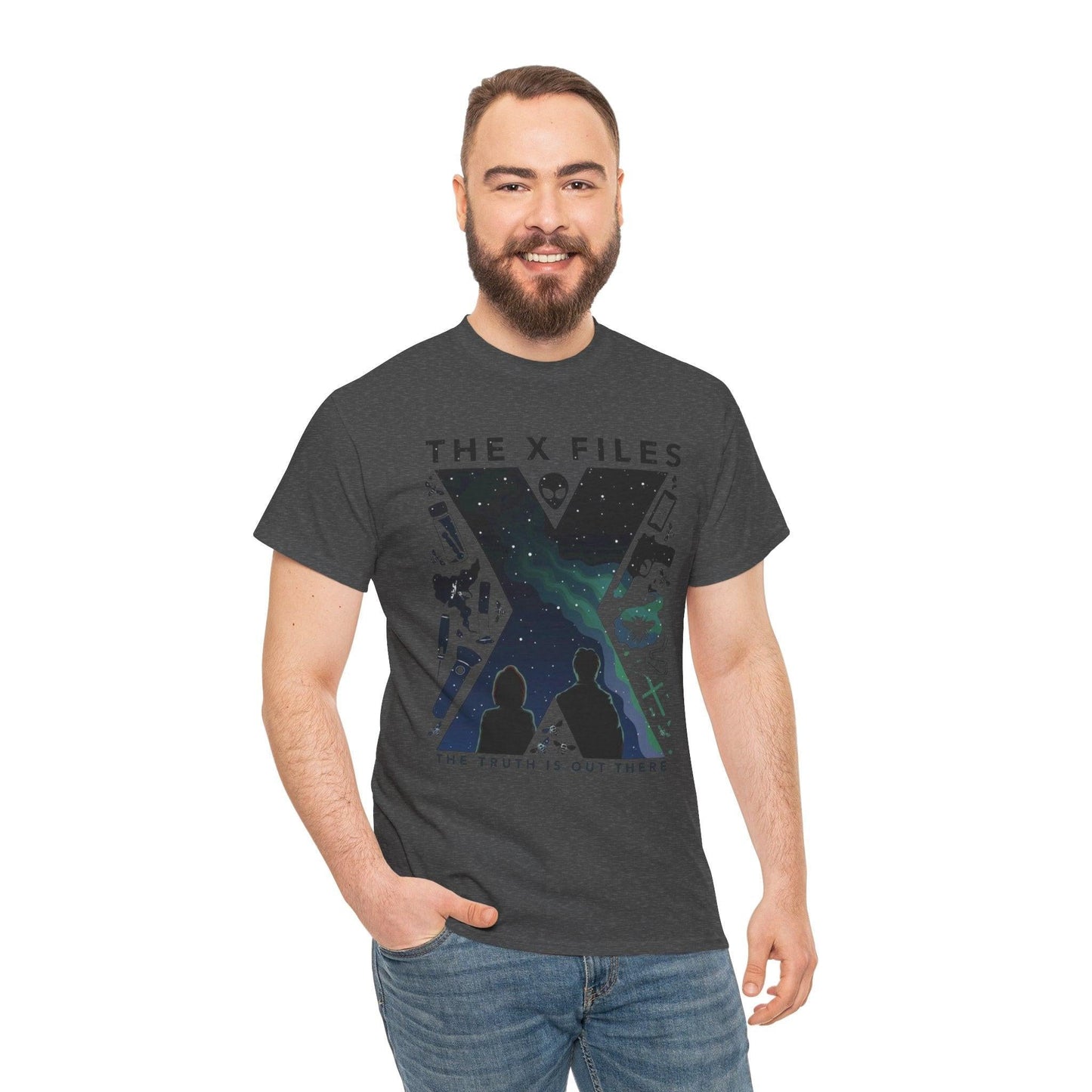 X-Files Tee, Sci-Fi Fan Gift, Mulder and Scully Shirt, UFO Conspiracy Theory Top, Pop Culture T-Shirt, Unisex Cotton Tee