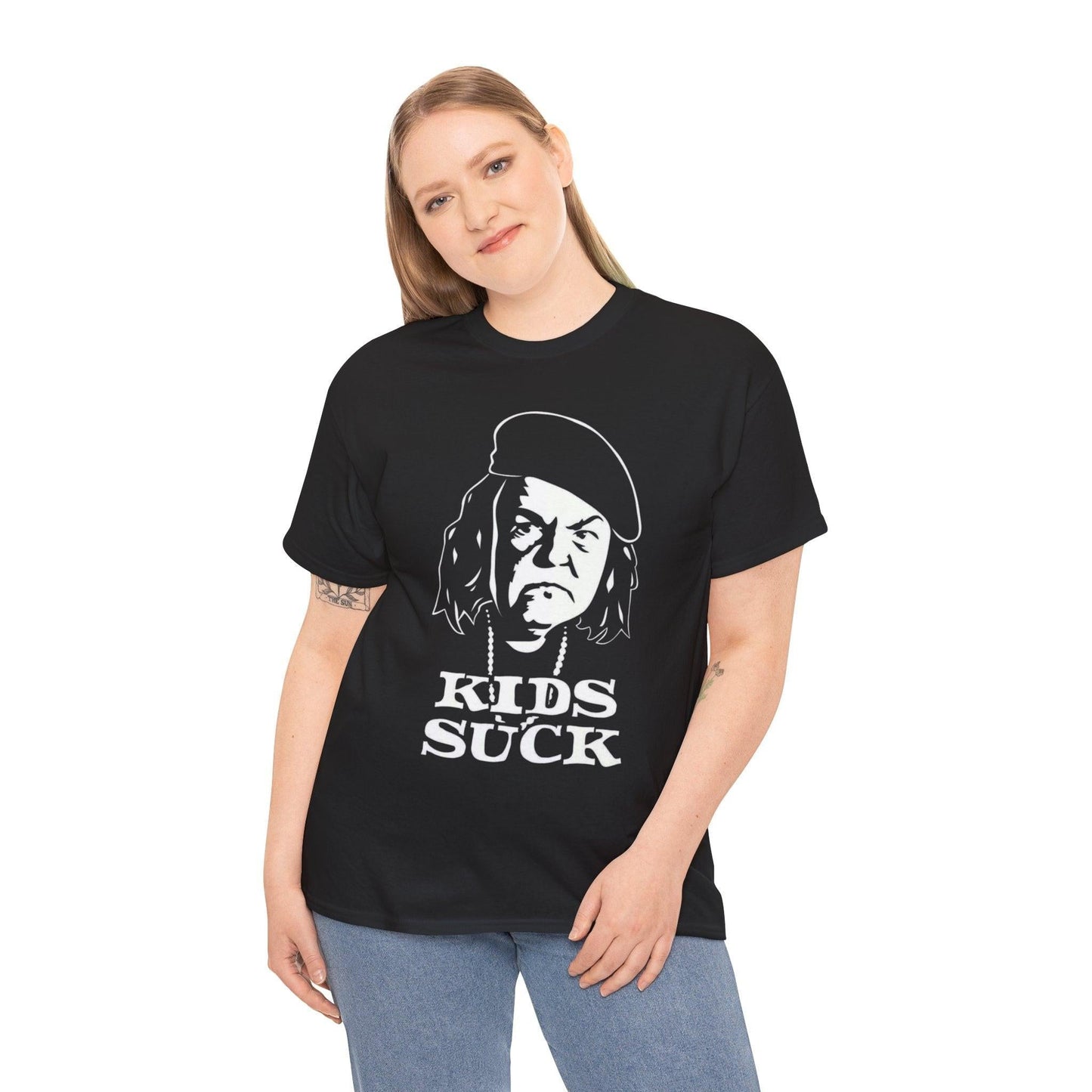 Kids Suck Graphic Tee, Funny Unisex Tee, Casual Wear, Gifts for Parents, Birthday Gift, Humor Shirt, Black Cotton Tee