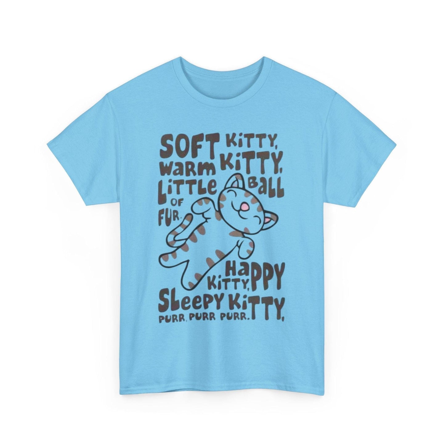 Soft Kitty Warm Kitty Unisex Heavy Cotton Tee, Sheldon Cooper Song T-Shirt, Graphic Tee, Funny TV Show Tee, Big Bang Theory Shirt
