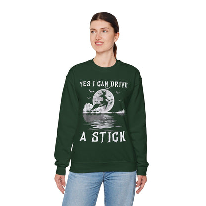 Witch Crewneck Sweatshirt - Yes I Can Drive a Stick