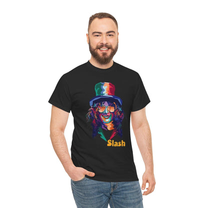 Slash Art Unisex Tee, Rock Music Shirt, Guitarist Gift, Musician Apparel, Concert Tee, Graphic Band Tee