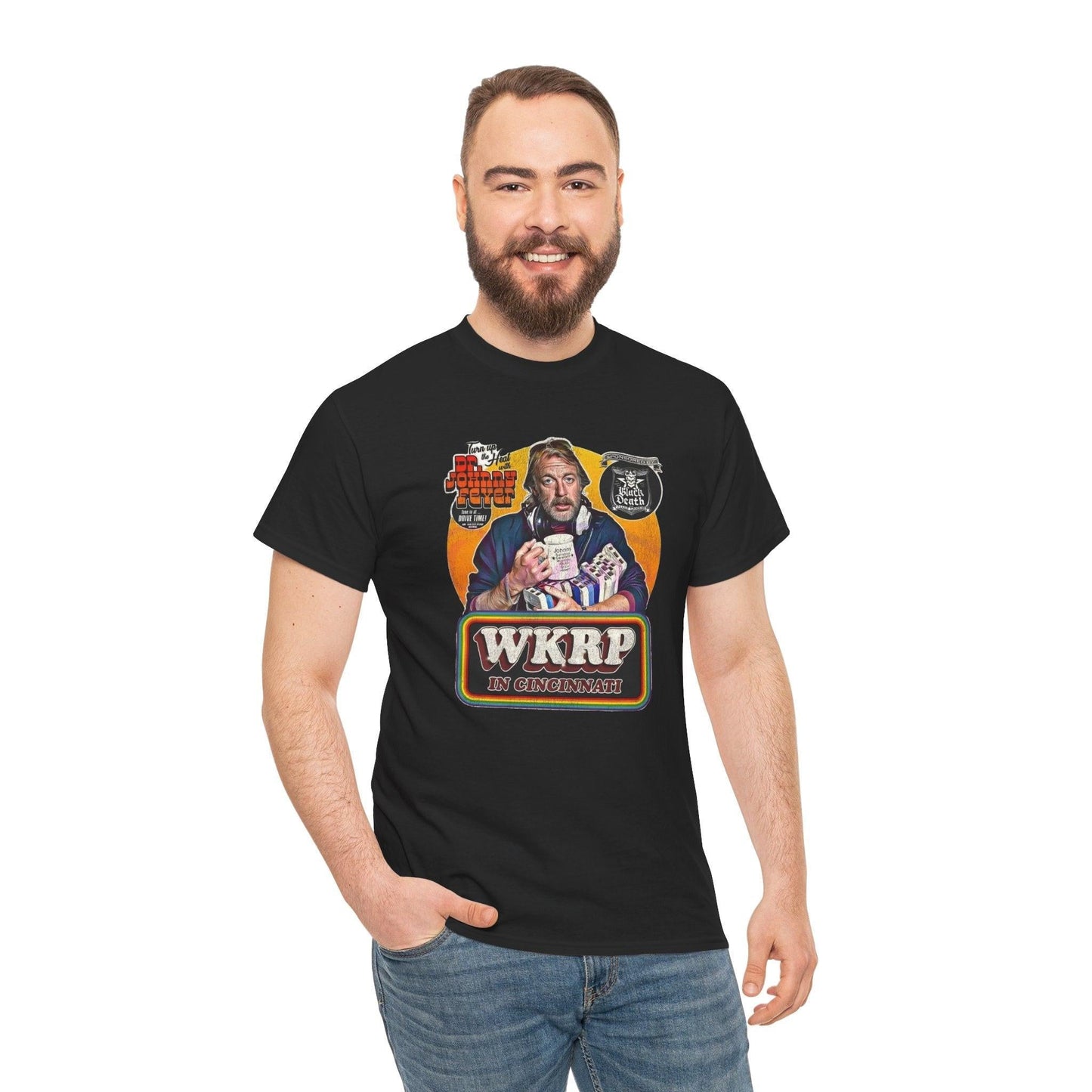 Vintage WKRP in Cincinnati Unisex Heavy Cotton Tee, Classic TV Show Graphic T-Shirt, Retro 70s Tee, Gift for TV Fans, Pop Culture Tee