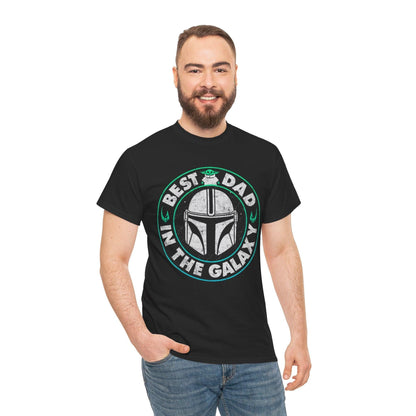 Best Dad in the Galaxy T-Shirt, Father's Day Gift, Space Theme Tee, Dad Birthday Present, Mandalorian Dad Shirt