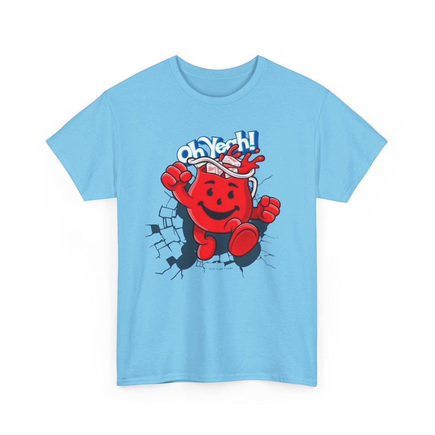 Retro Kool Powder Drink Unisex Heavy Cotton Tee, Fun Graphic Tee, Summer Vibes, Party Shirt, Nostalgic Apparel, Gift for Teens