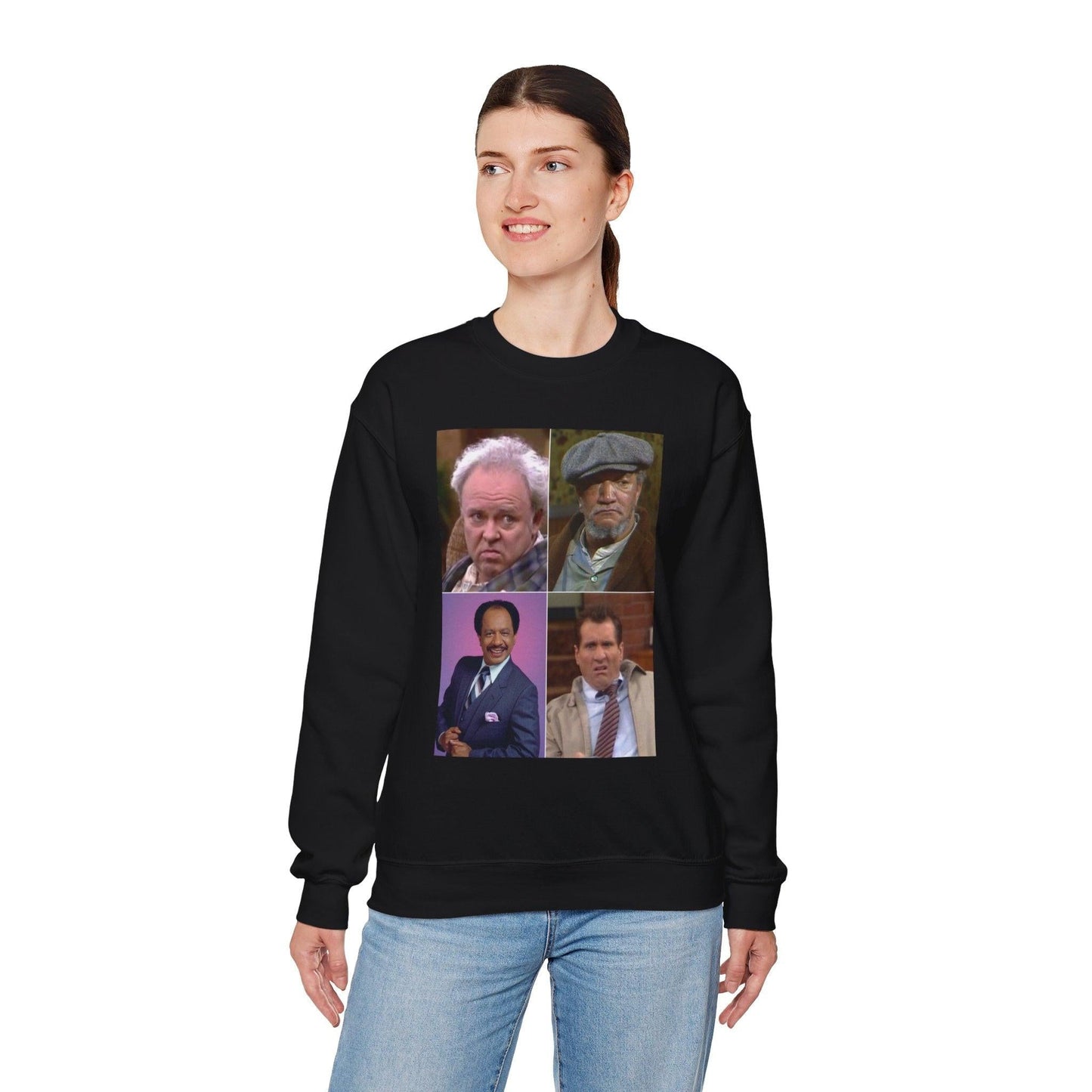 TV Icon Unisex Sweatshirt - Fred Sanford, George Jefferson, Ted Bundy, Archie Bunker Design