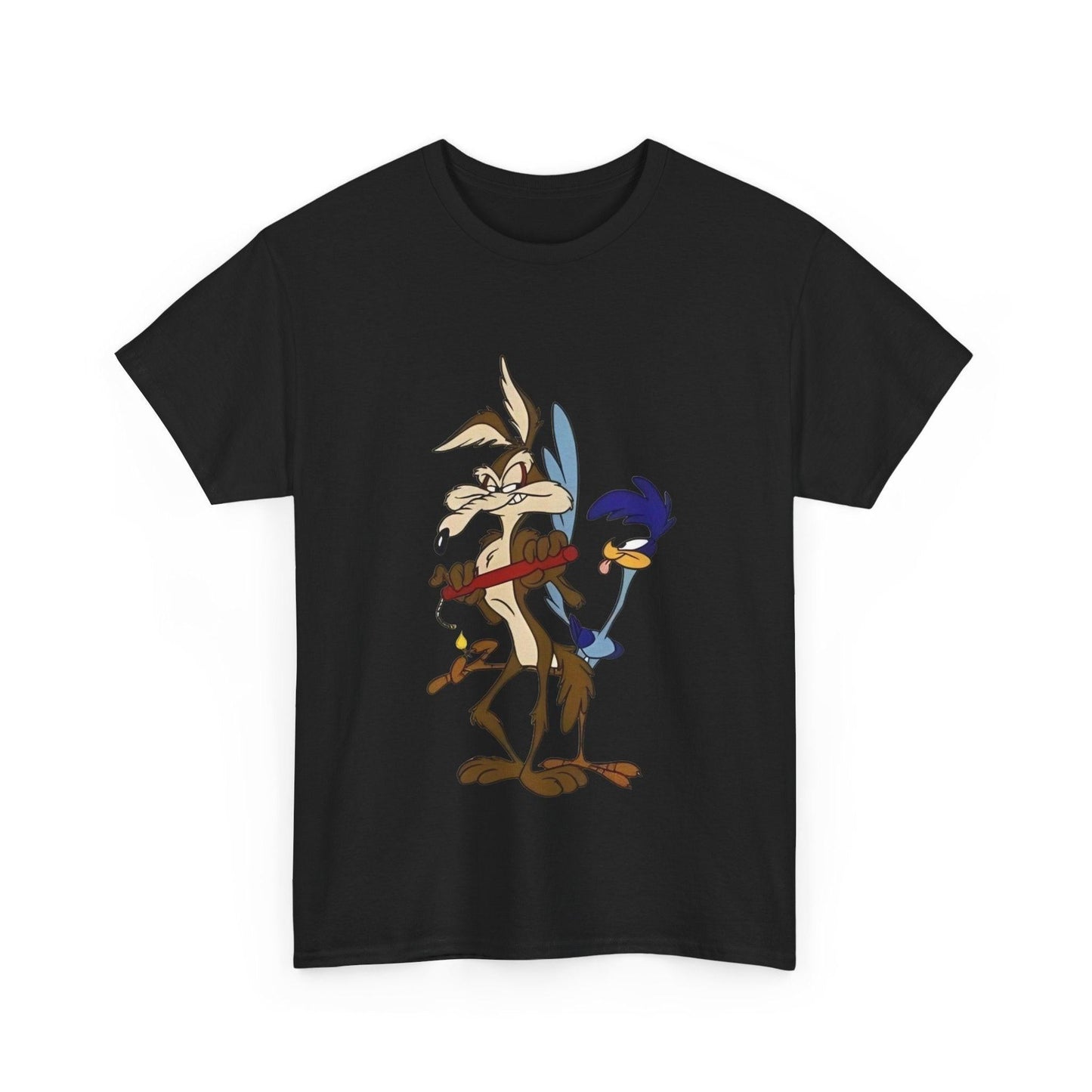 Cartoon Duo Unisex Heavy Cotton Tee, Looney Tunes T-Shirt, Funny Graphic Tee, Retro Cartoon Shirt, Vintage Animation Apparel
