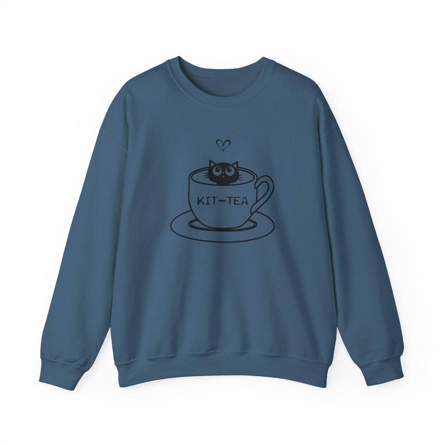 Kitty Sitting in a Tea Cup Kit-Tea Sweatshirt