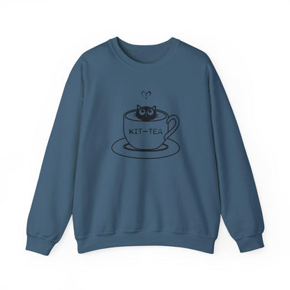 Kitty Sitting in a Tea Cup Kit-Tea Sweatshirt