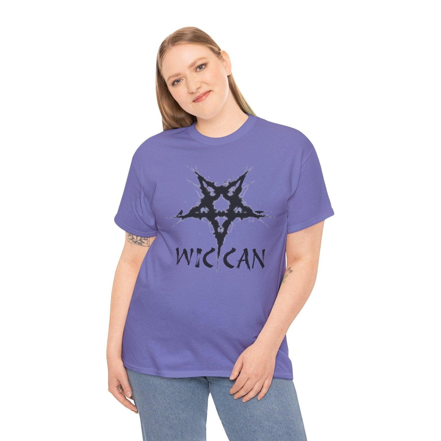 Wiccan Pentagram Tee, Unisex Shirt, Pagan Symbol Top, Witchcraft Clothing, Occult Graphic Tshirt, Spiritual Apparel