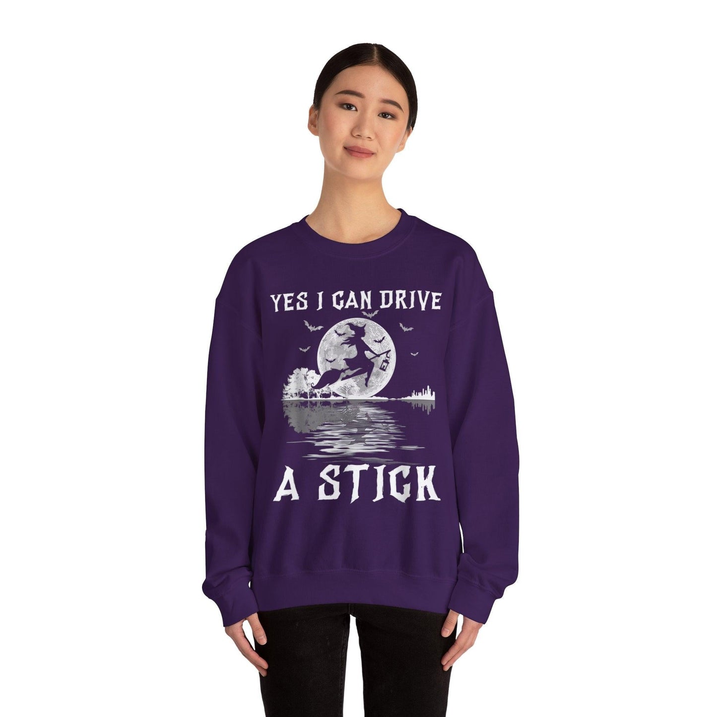 Witch Crewneck Sweatshirt - Yes I Can Drive a Stick