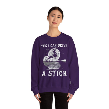 Witch Crewneck Sweatshirt - Yes I Can Drive a Stick