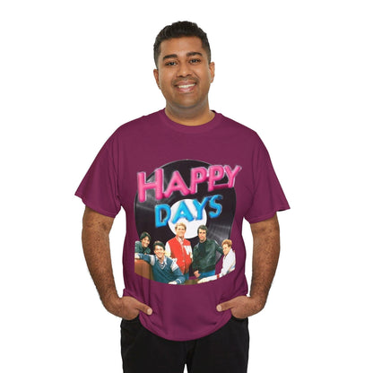 Happy Days T-Shirt, Graphic Tee, Positive Vibes Shirt, Retro Style Top, Vintage Inspired Clothing, Casual Unisex Tee