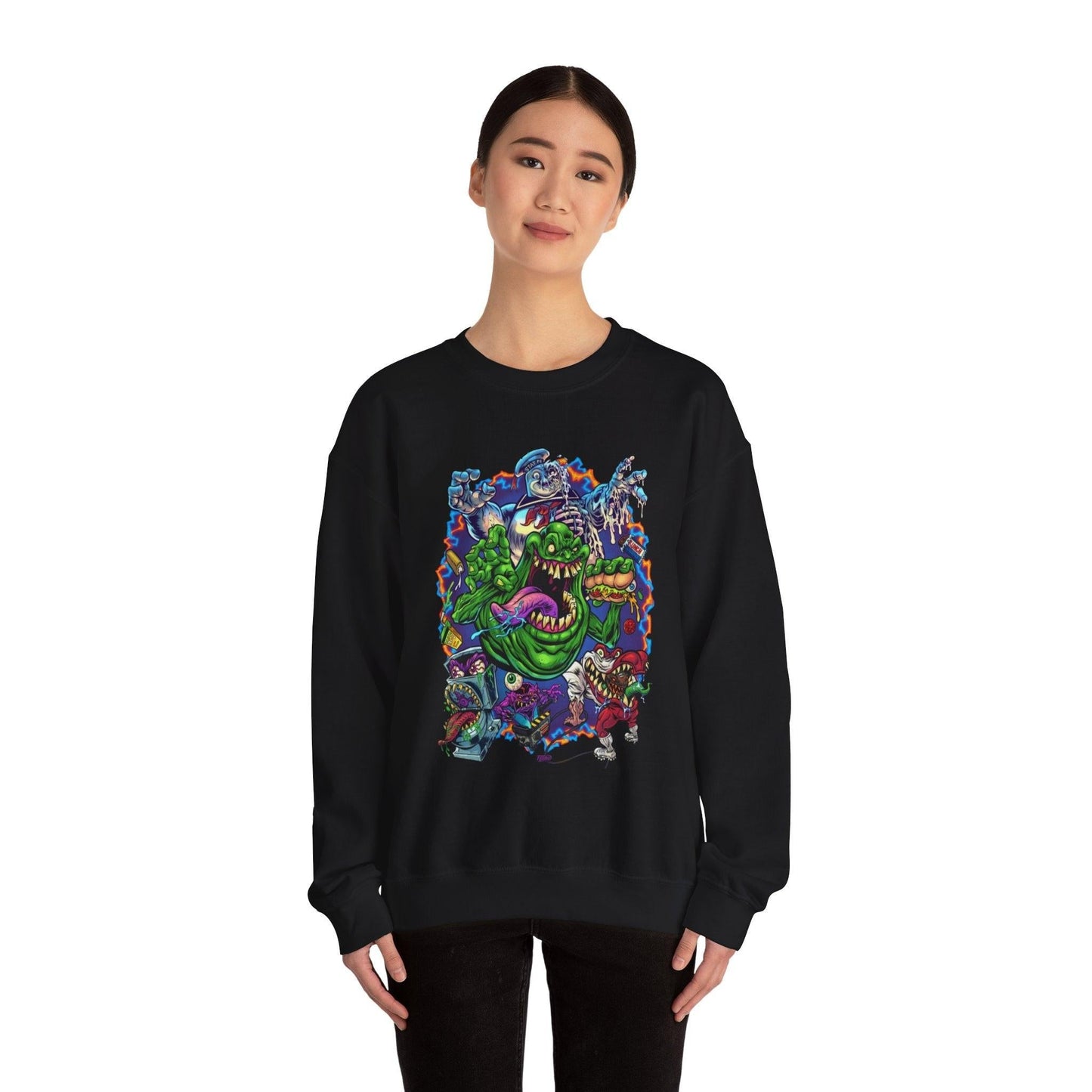 Ghost Busters Unisex Sweatshirt, Ghost and Ghouls, Halloween Crewneck Jumper, Spooky Pullover, Supernatural Sweater, Paranormal Clothing,