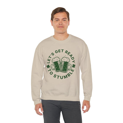 St Patricks day Lets get ready to stumble Sweatshirt, Funny Irish Gift, Unisex Hoodie, Shamrock Clover Jumper, St Paddys Day Apparel