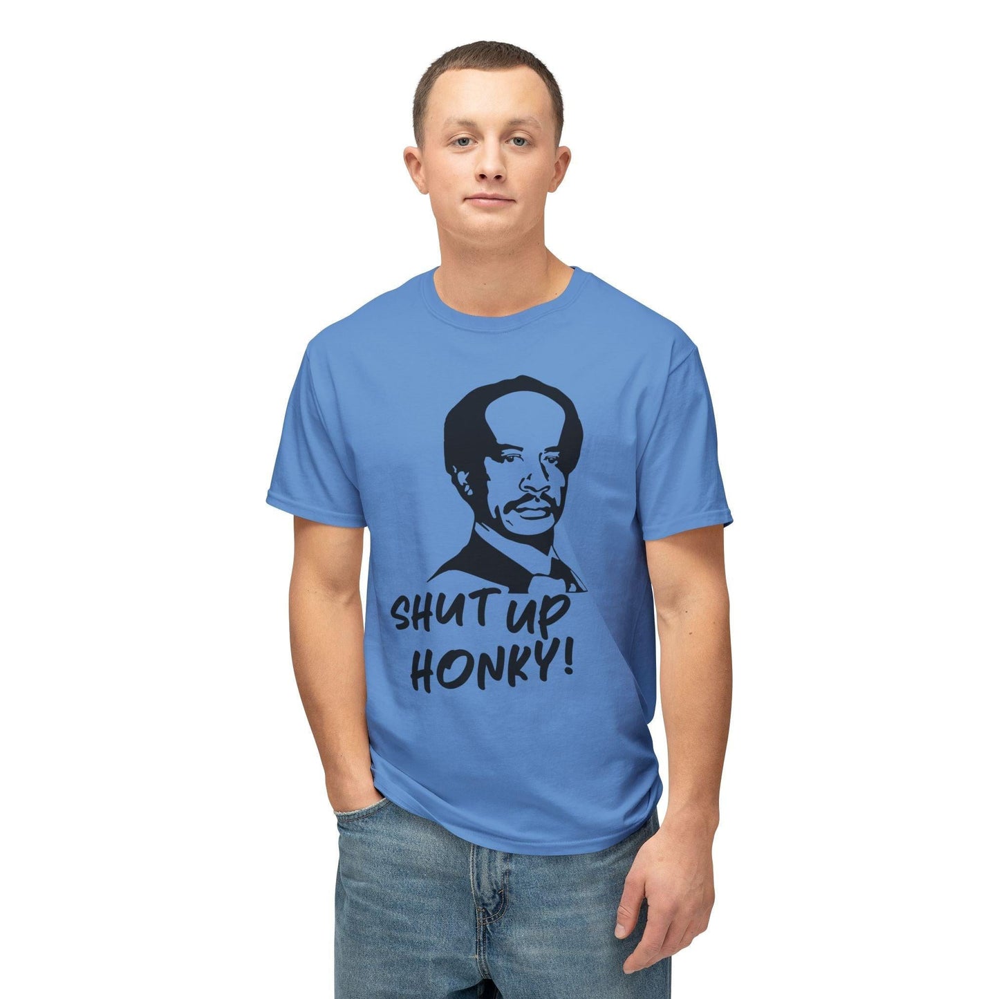 Vintage Sitcom Inspired Unisex T-shirt, Shut Up H*nky Tee, Retro TV Show Shirt, Classic 70s Comedy Apparel, Gift for Sitcom Fans