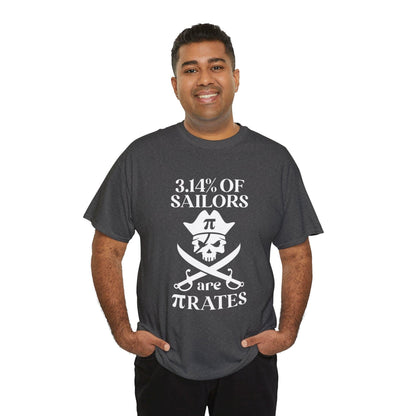 Pirate Humor Tee - 3.14% of Sailors are Pirates, Funny Shirt, Nautical Gift, Math Lover Tee, Unique Halloween Costume