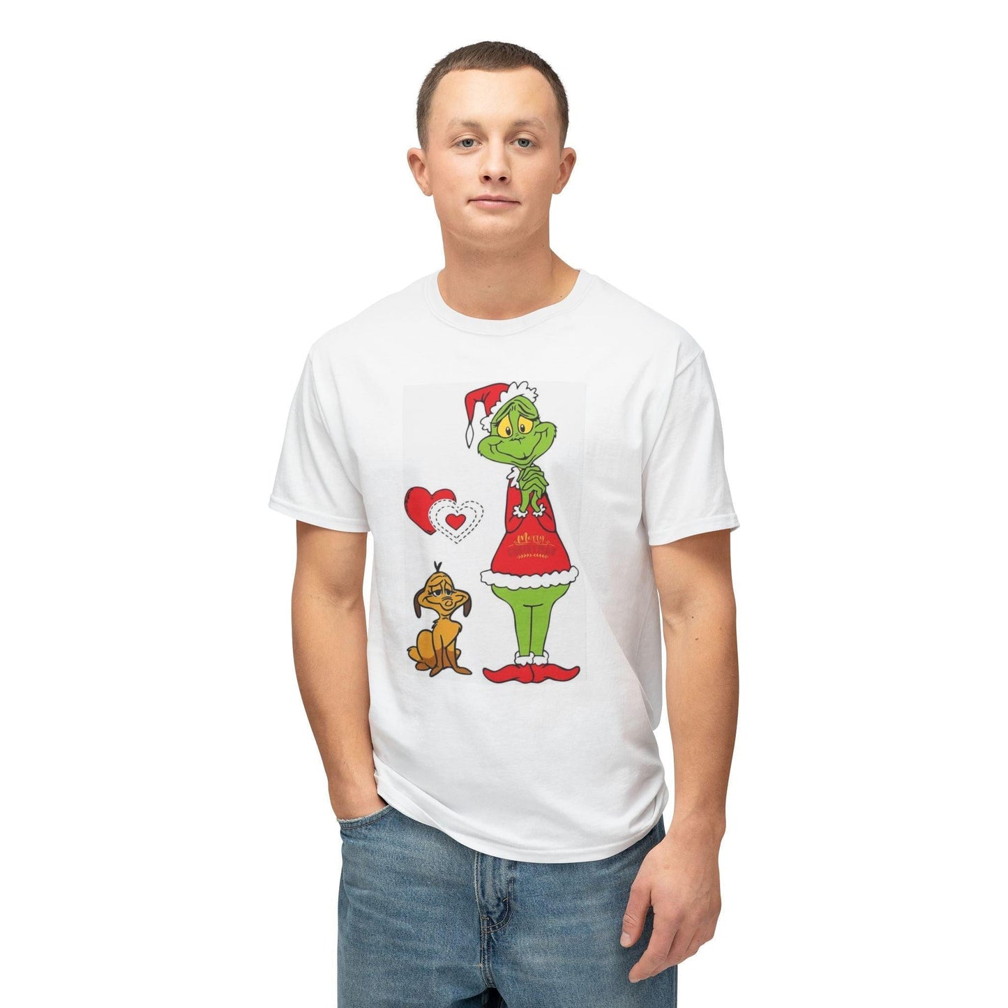Christmas Grinch with Max and Growing Heart T-shirt