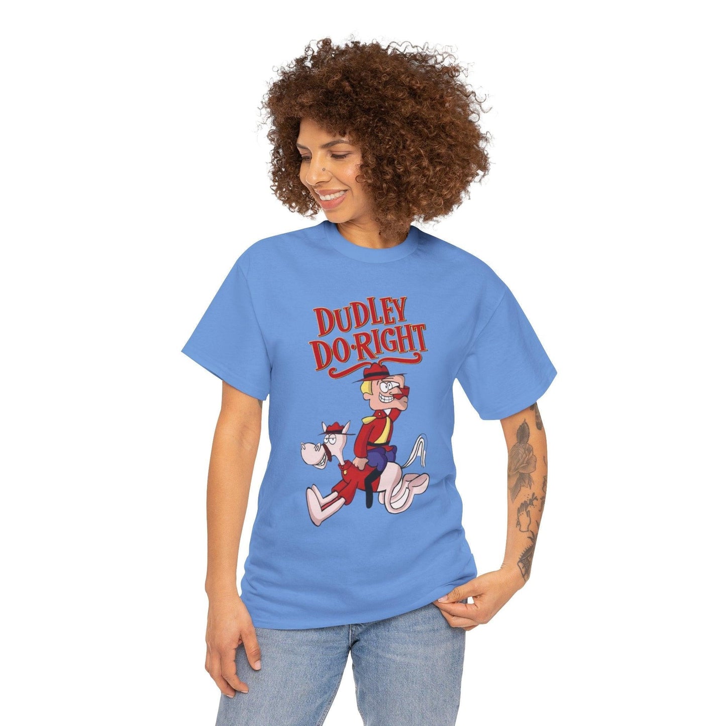 Dudley Do-Right Funny Tee, Cartoon Character T-Shirt, Graphic Tee Shirt, Retro Cartoon Tee, Vintage TV Show Shirt