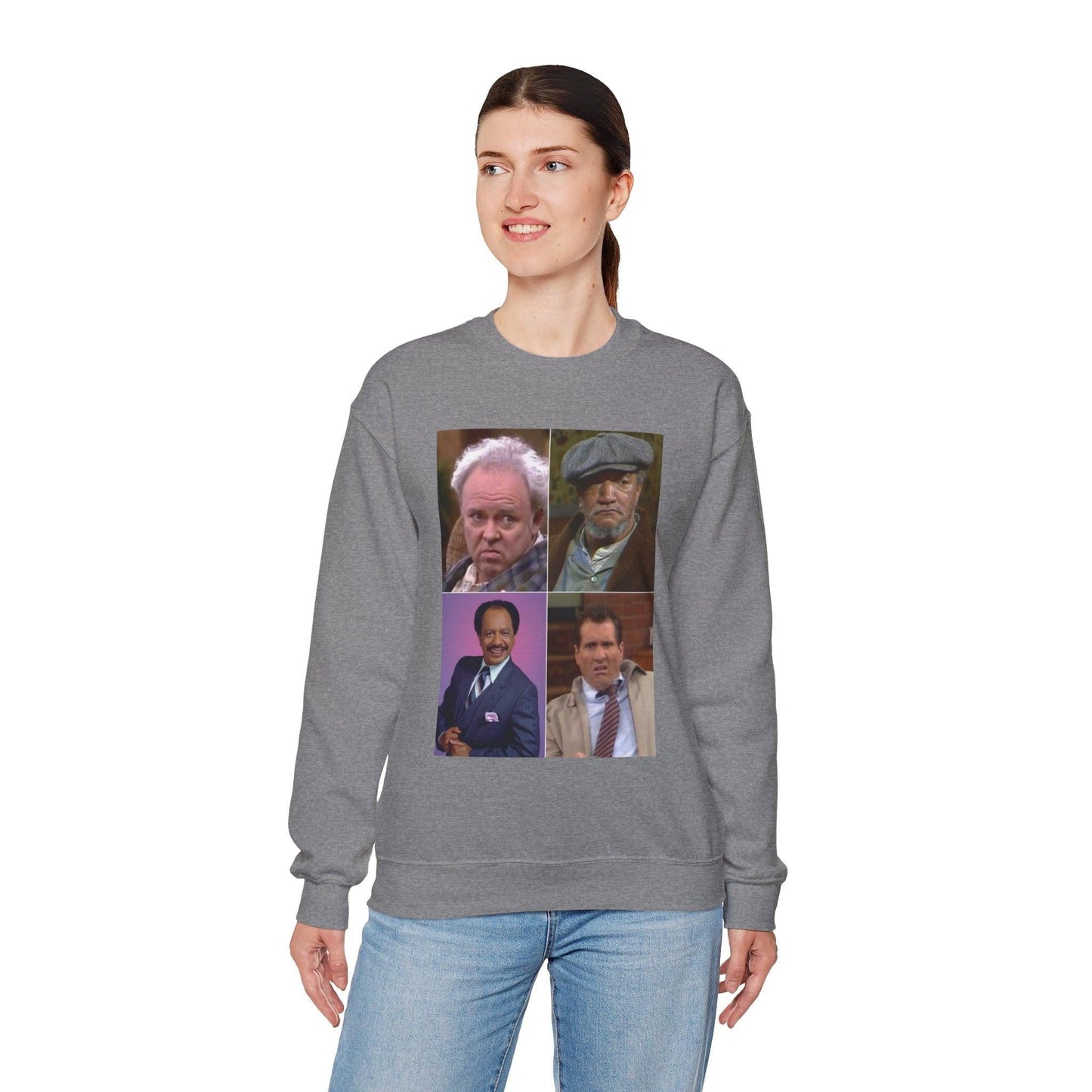 TV Icon Unisex Sweatshirt - Fred Sanford, George Jefferson, Ted Bundy, Archie Bunker Design