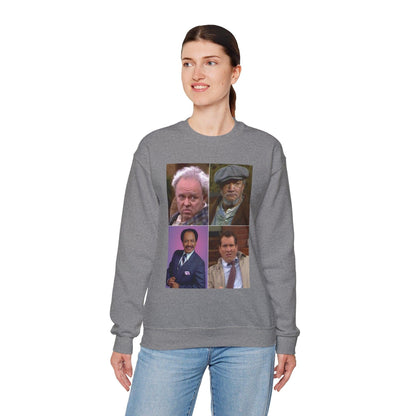 TV Icon Unisex Sweatshirt - Fred Sanford, George Jefferson, Ted Bundy, Archie Bunker Design