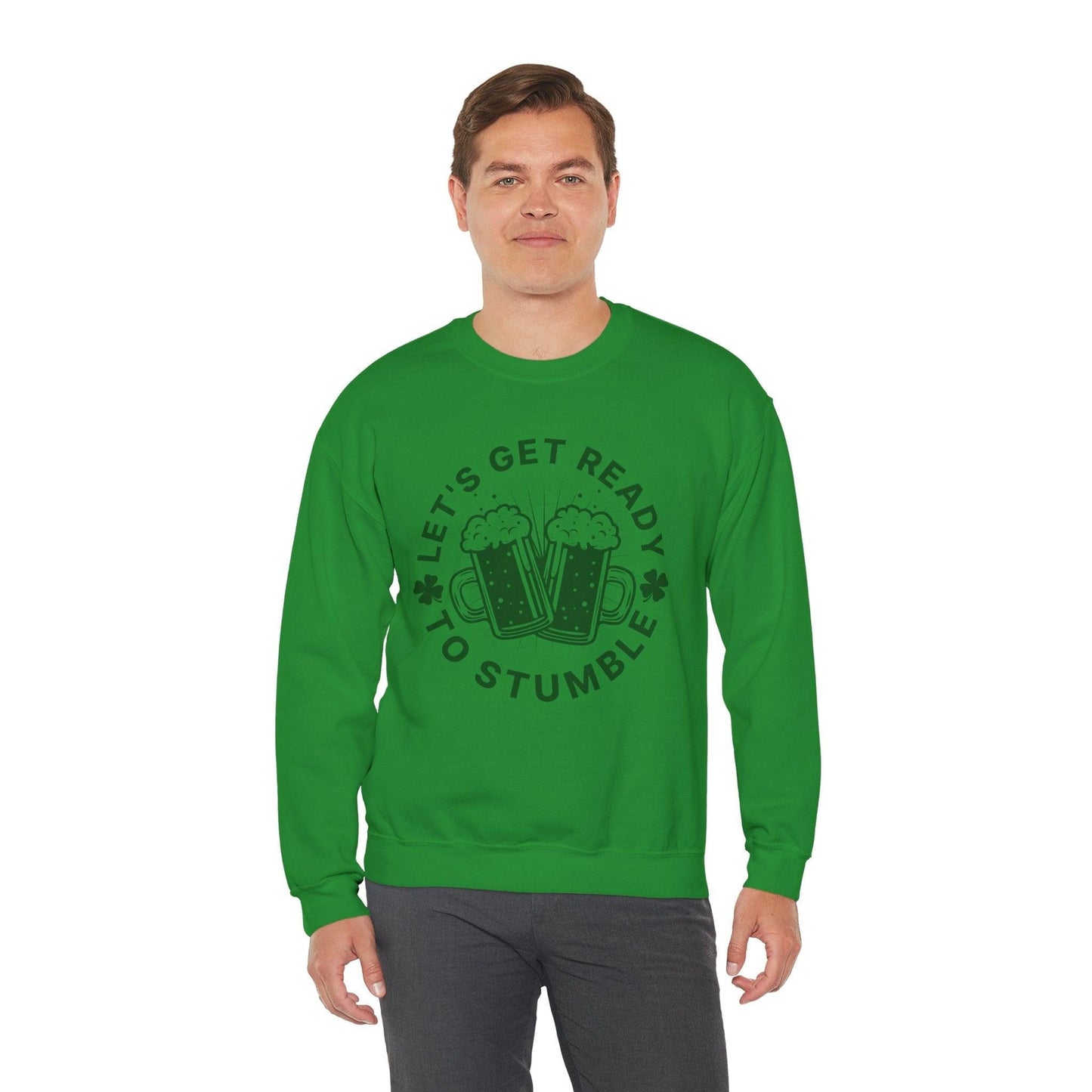 St Patricks day Lets get ready to stumble Sweatshirt, Funny Irish Gift, Unisex Hoodie, Shamrock Clover Jumper, St Paddys Day Apparel
