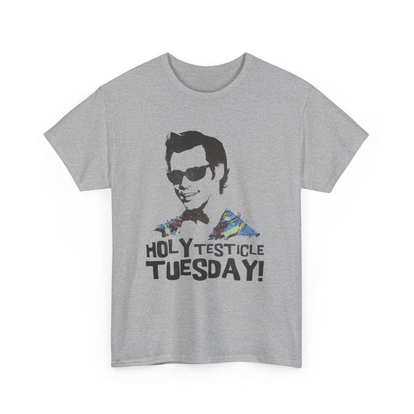 Funny Ace Ventura Holy Testicle Tuesday Unisex Tee Shirt, Humorous Movie Quote Graphic Top, Men Women Gift Idea, Cotton T-Shirt, Hilarious