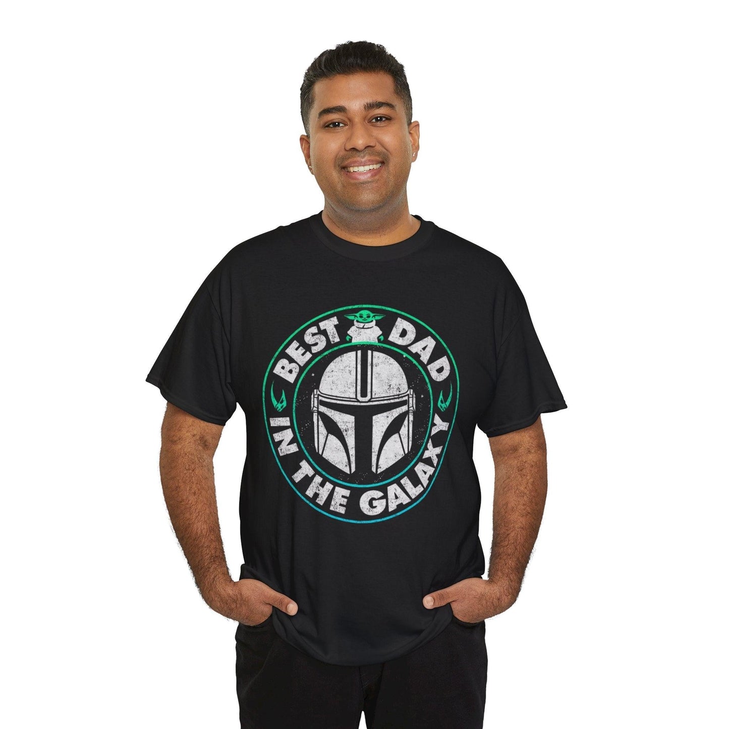 Best Dad in the Galaxy T-Shirt, Father's Day Gift, Space Theme Tee, Dad Birthday Present, Mandalorian Dad Shirt