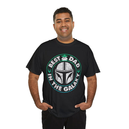 Best Dad in the Galaxy T-Shirt, Father's Day Gift, Space Theme Tee, Dad Birthday Present, Mandalorian Dad Shirt
