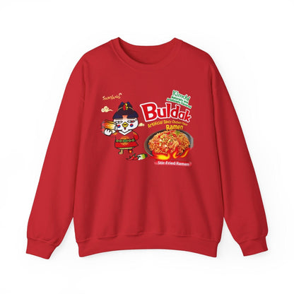 Buldak Spicy Kimchee Ramen Sweatshirt, Korean Ramen Crewneck, Spicy Food Pullover, Ramen Lover Gift, K-Food Jumper, Foodie Top