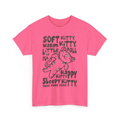 Soft Kitty Warm Kitty Unisex Heavy Cotton Tee, Sheldon Cooper Song T-Shirt, Graphic Tee, Funny TV Show Tee, Big Bang Theory Shirt