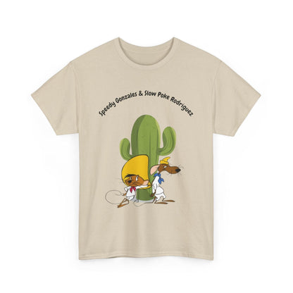 Speedy Gonzales & Slowpoke Rodriguez Tee, Cartoon Duo T-Shirt