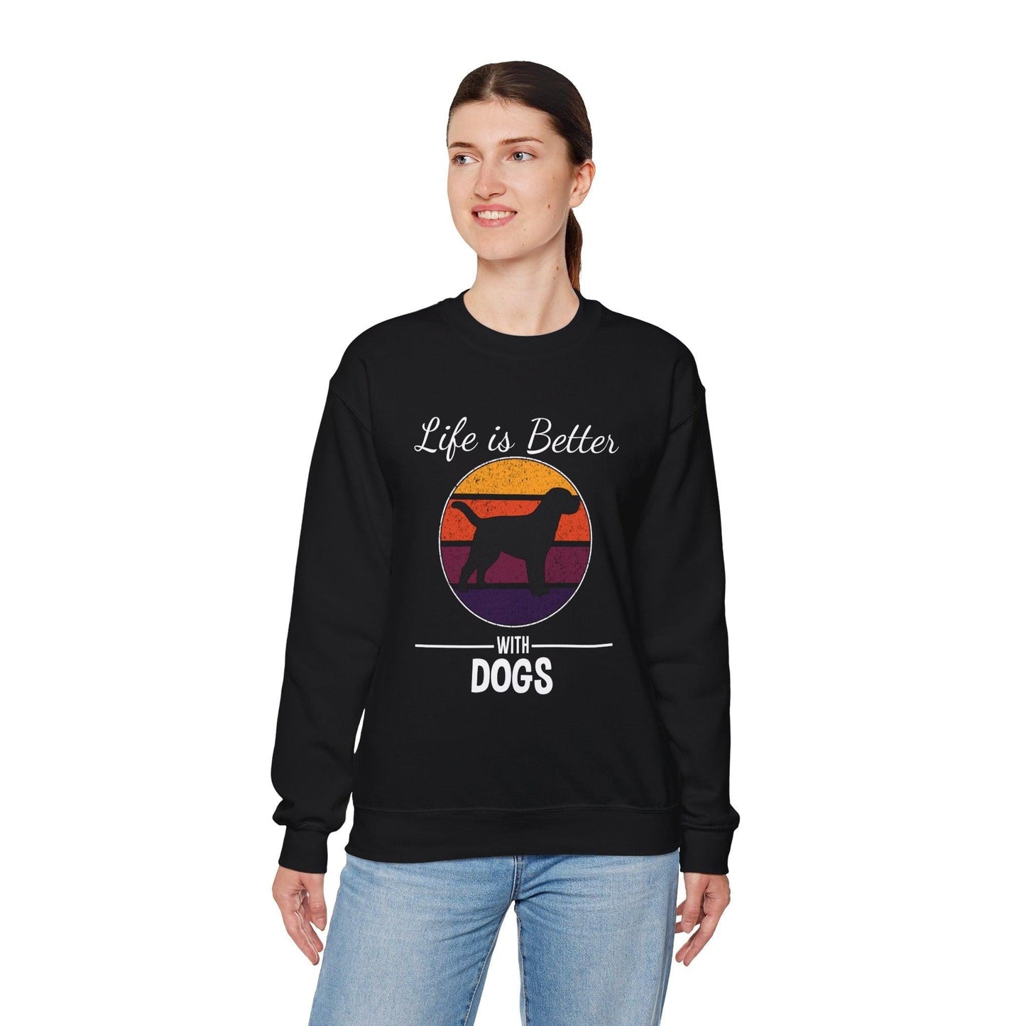 Dog Lover Sweatshirt - Life is Better with Dogs