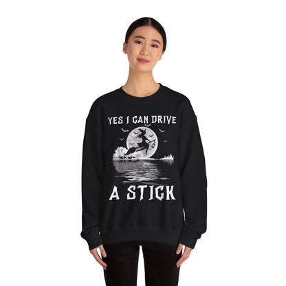 Witch Crewneck Sweatshirt - Yes I Can Drive a Stick