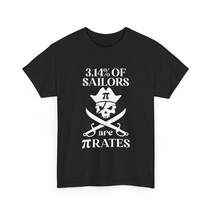 Pirate Humor Tee - 3.14% of Sailors are Pirates, Funny Shirt, Nautical Gift, Math Lover Tee, Unique Halloween Costume
