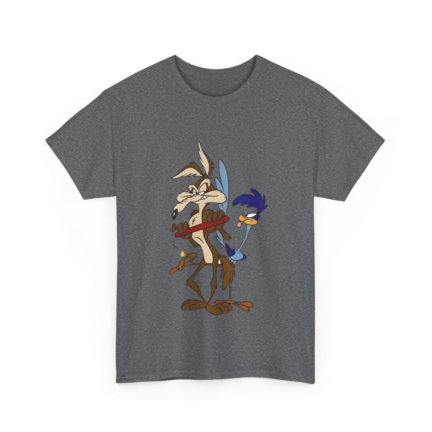 Cartoon Duo Unisex Heavy Cotton Tee, Looney Tunes T-Shirt, Funny Graphic Tee, Retro Cartoon Shirt, Vintage Animation Apparel