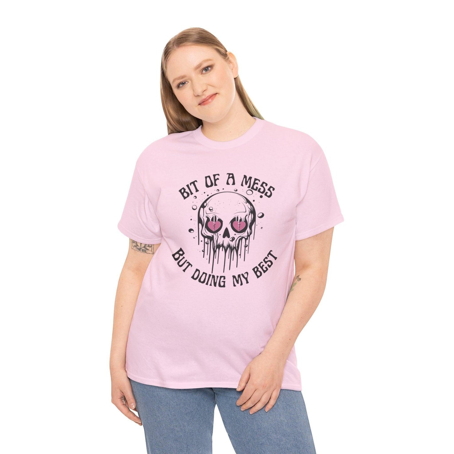 Graphic Tee, Bit of a Mess but Doing my Best, Funny T-Shirt, Unisex Shirt, Sarcastic Quote, Casual Tee, Gift for Her, Messy