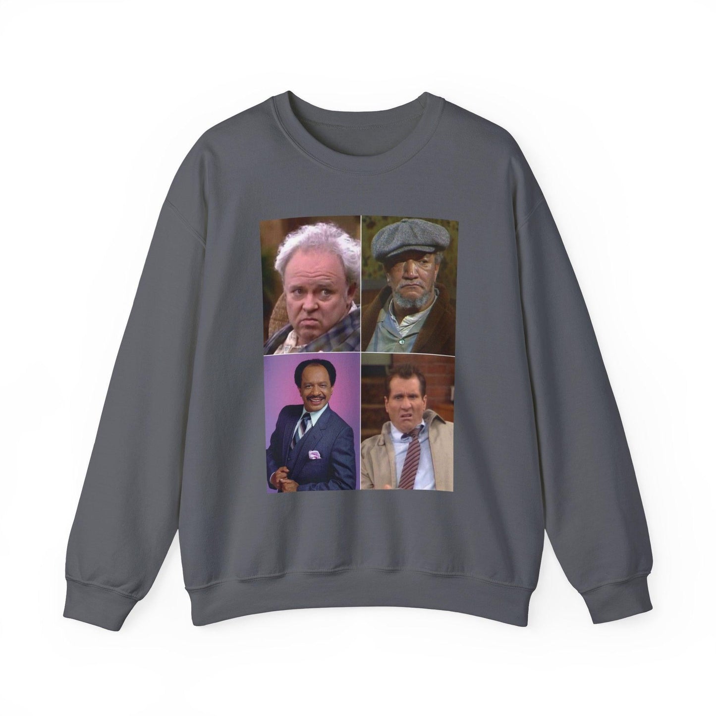 TV Icon Unisex Sweatshirt - Fred Sanford, George Jefferson, Ted Bundy, Archie Bunker Design