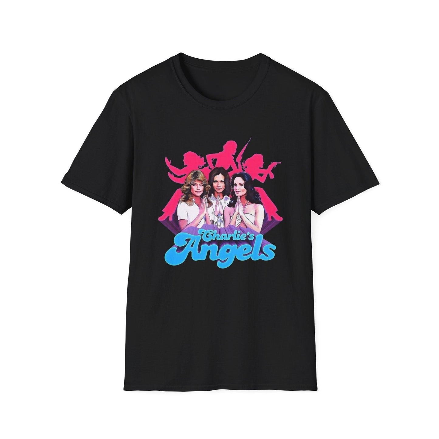 Charlies Angels T-Shirt, Vintage Tee, Angel Wings Shirt, 70s Style Top, Charlies Angels Gift