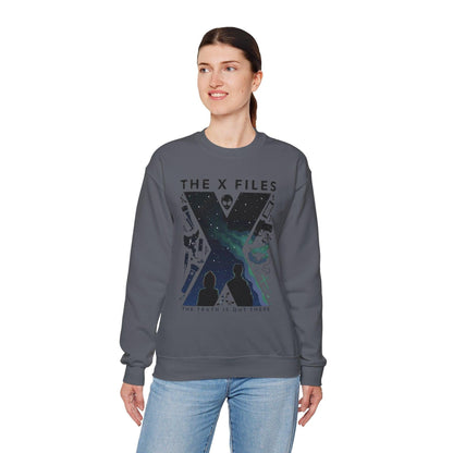 X-Files Sweatshirt, Sci-Fi Crewneck Jumper, Mulder and Scully TV Show Merch, Paranormal Fan Gift, Unisex Pullover, Extraterrestrial