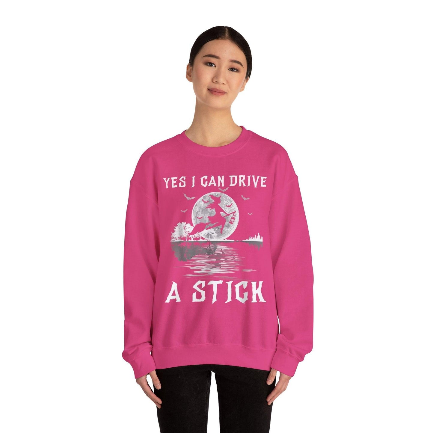 Witch Crewneck Sweatshirt - Yes I Can Drive a Stick