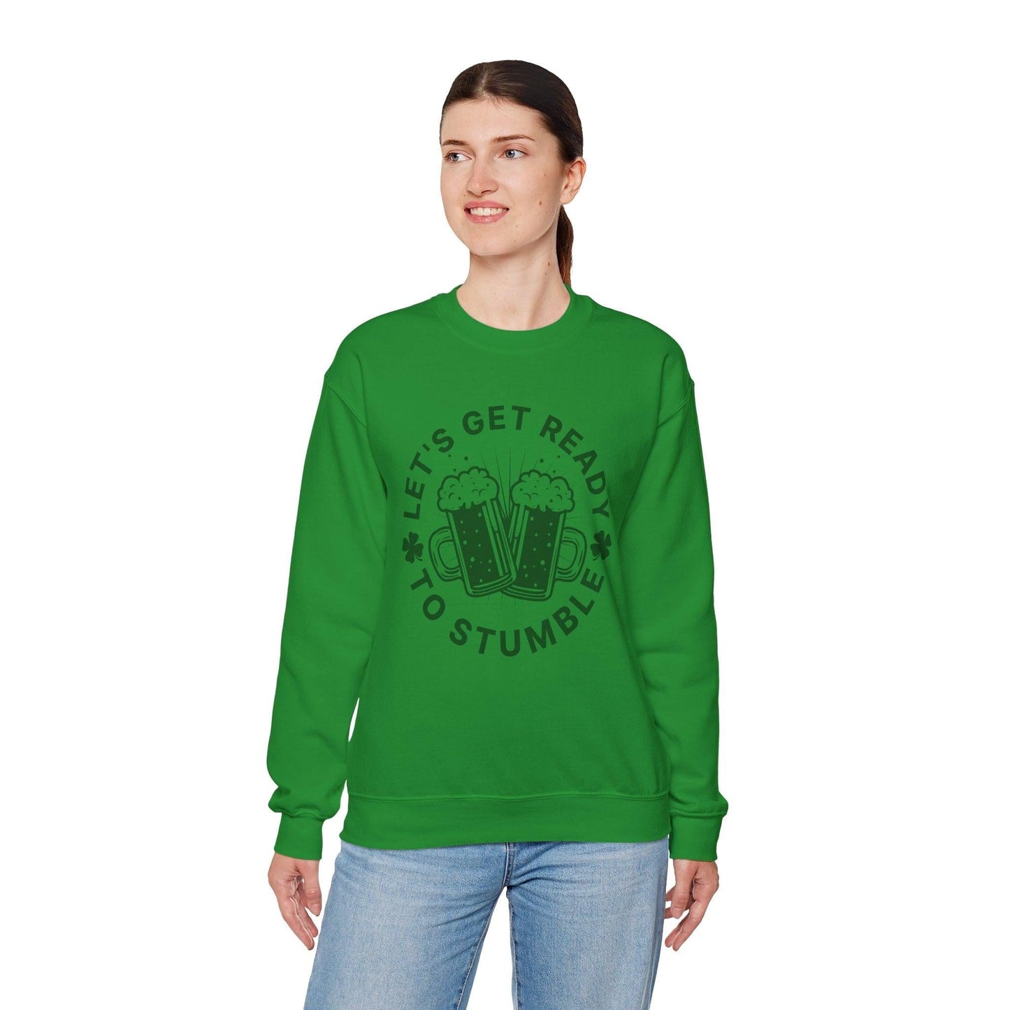 St Patricks day Lets get ready to stumble Sweatshirt, Funny Irish Gift, Unisex Hoodie, Shamrock Clover Jumper, St Paddys Day Apparel
