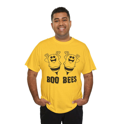 Boo Bees Halloween Tee, Funny Ghost T-Shirt, Unisex Cotton Tee, Spooky Season Apparel, Halloween Party Shirt, Unique Gift Idea